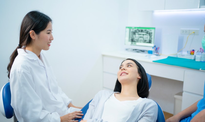dentist with patient